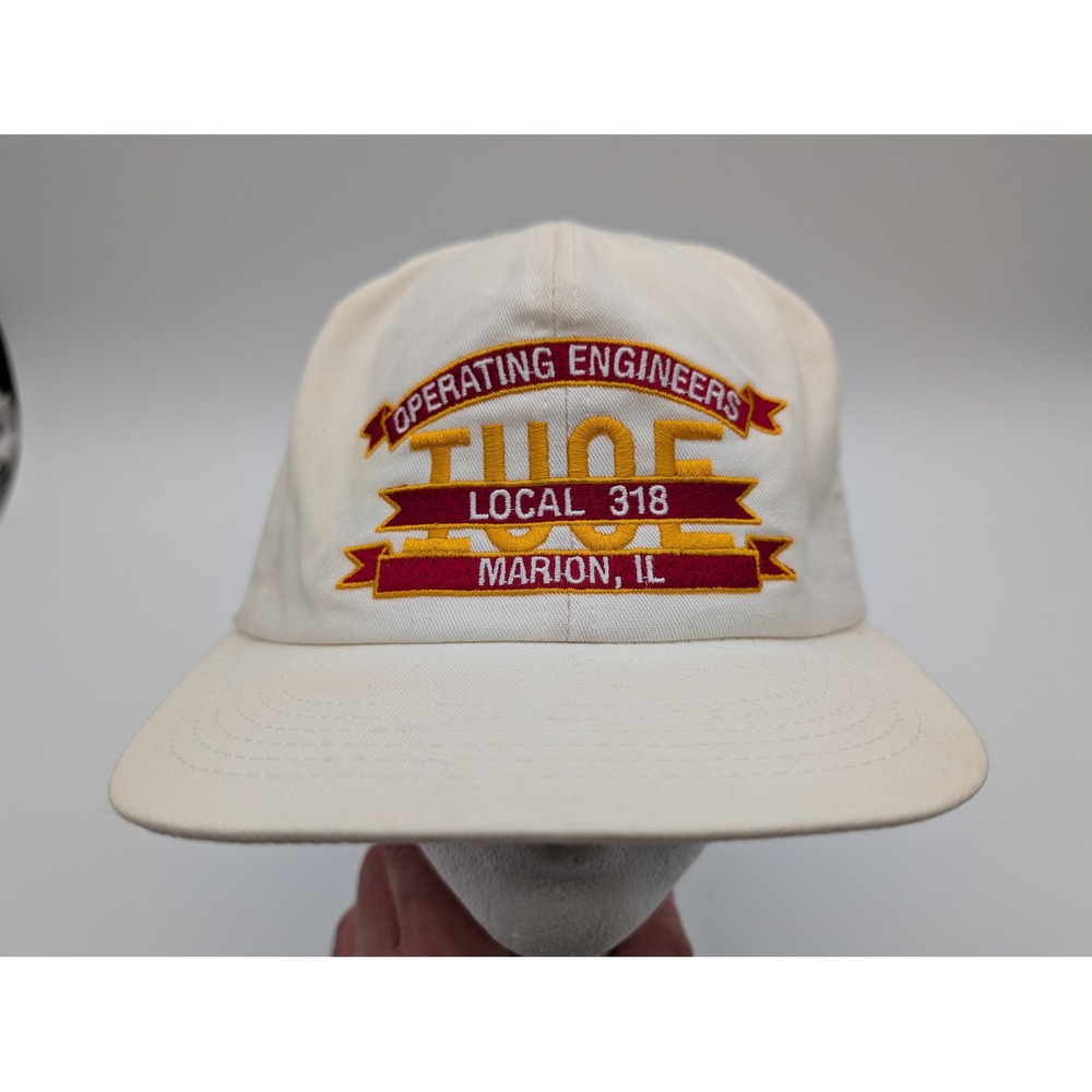 Vintage IUOE Local 318 Operating Engineers Snapback Hat K-Products Made in USA